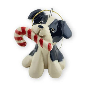 Candy Dog Ceramic "Little Guy" Ornament by Cindy Pacileo