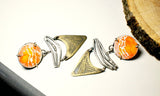 Orange Sunset Earrings by Amber Carlin