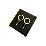Garnet Post Drop Earrings by Margie Magnuson