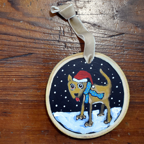 Dog Ornament by David Hinds