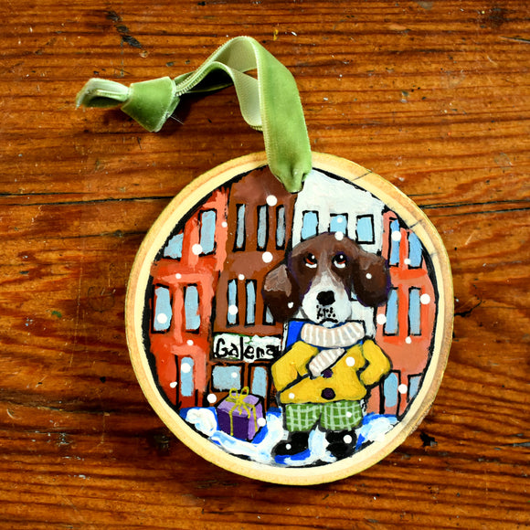 Galena Dog Ornament by David Hinds