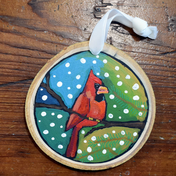 Cardinal Ornament by David Hinds