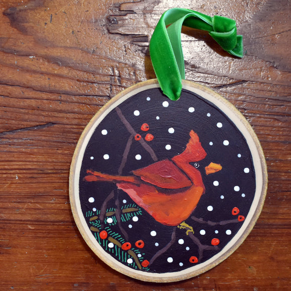 Cardinal Ornament by David Hinds