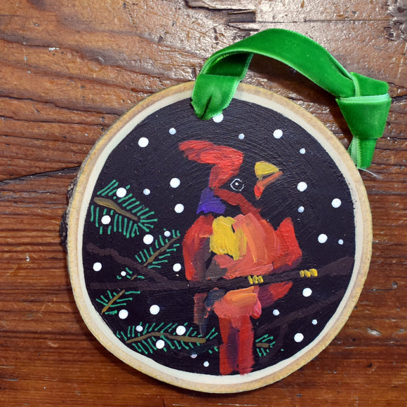 Cardinal Ornament by David Hinds