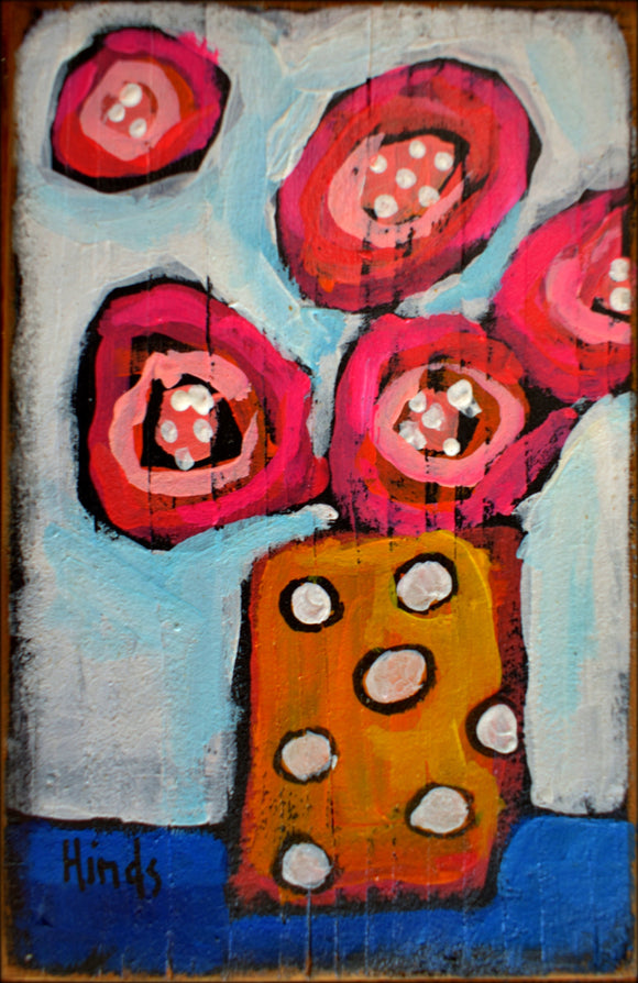 Polka Dot Vase Block by David Hinds