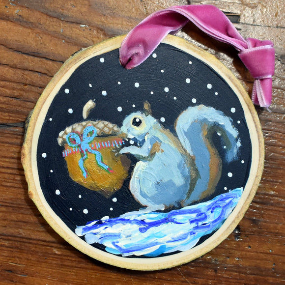 Squirrel Ornament by David Hinds