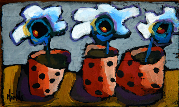 Three Flower Pots Block by David Hinds
