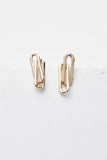 Paper Clip Stud Earrings - Gold by Zuzko Jewelry