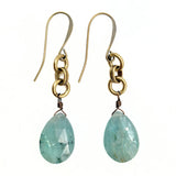 Aqua Kyanite Briolette Earrings by Lock and Key Design