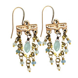 Aquamarine Chandelier Earrings by Lock and Key Design