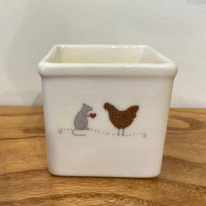 Mouse and Chicken Vase by Beth Mueller