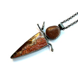 Rock and Red Ocean Jasper Necklace by Jennifer Nunnelee