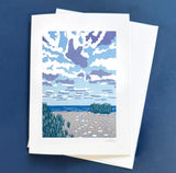 Beach Day Greeting Card by Nan Onkka