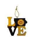Love Iowa Ornament Painted by Stormy Mochal and Created by Anthony Krier