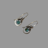 Horseshoe Earrings - Natural Zircon by Zuzko Jewelry