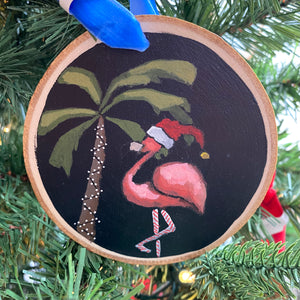 Flamingo Ornament by David Hinds