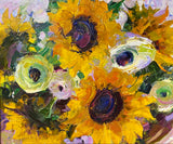 Sunlit - Sunflowers and Ranunculus by Tatiana Ivaschenko