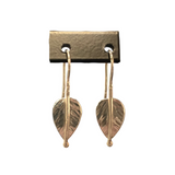 Textured Leaf Earrings by Thomas Kuhner
