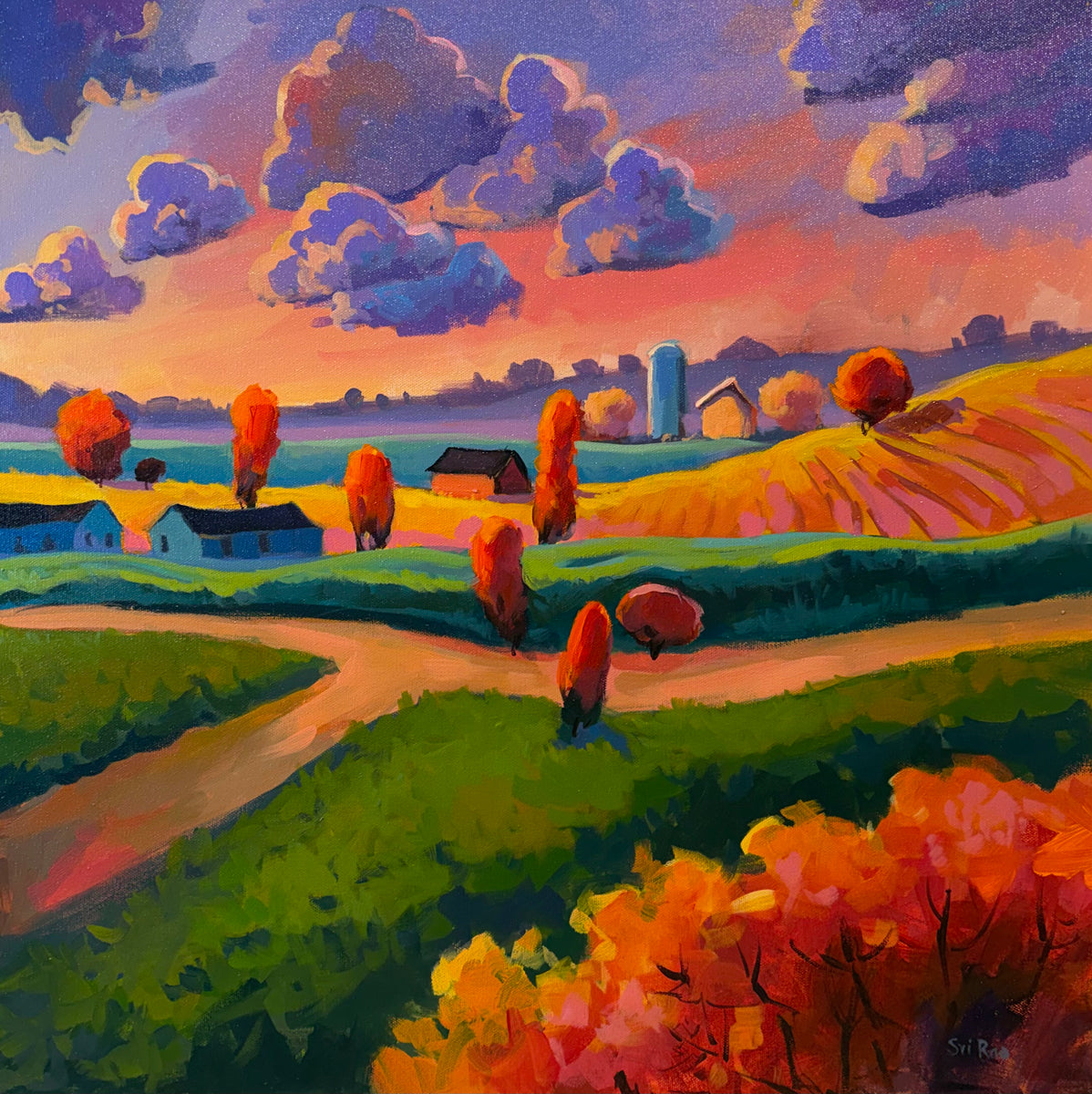 Where the Road Turns Home by Sri Rao – Outside the Lines Art Gallery