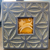 Cat With Border Coaster by Macone Clay