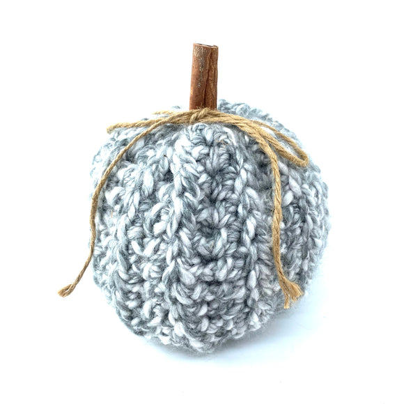 Grey and White Pumpkin by Abby Schrup
