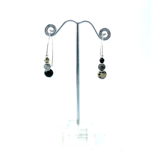 Curve Appeal Earrings - Black Goes With Everything by Brian Watson
