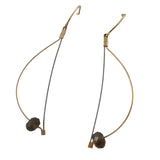 Half Moon Hook Earrings with Stones by MPR Jewelry