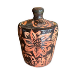 Coral Floral Jar by Nancy Briggs