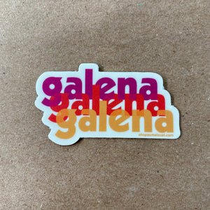 Galena Retro Tri-Stacked Sticker by Acme Local