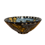 Blue and Gold Butterfly Bowl by Nancy Briggs
