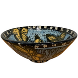Blue and Gold Butterfly Bowl by Nancy Briggs