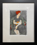 Polka Dots Hand-Painted Etching by Beth Bird