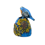 Vase with Bluebird and Sunflowers by Nancy Briggs