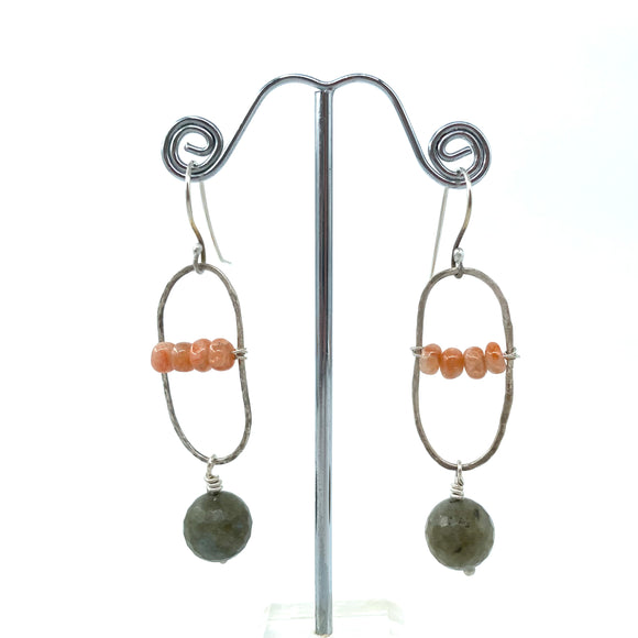 Sunstone and Labradorite Earrings by Abby Schrup