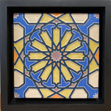 Multi-Color Islamic Medallion Framed Tile by Mike Skiersch