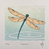 Dragonfly Silkscreen Print by Allison and Jonathan Metzger