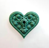 Keyhole Heart Wall Tile by Whistling Frog