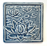 Water Lilies 6" x 6" Tile by Whistling Frog