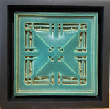 Dark Green Sullivan-esque Framed Tile by Mike Skiersch