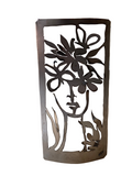 Floral/Butterfly Face Cutout Sculpture by Gail Chavenelle