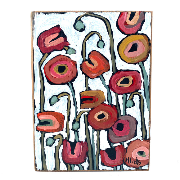 Poppies Floral Block by David Hinds