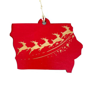 Iowa Reindeer Ornament by Snowmade