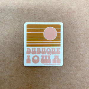 Dubuque Hippie Sunset Sticker by Acme Local