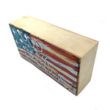 God Bless America Flag Block by David Hinds