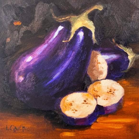 Eggplant III Reproduction by Liz Quebe