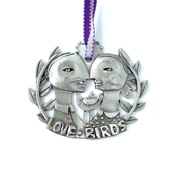 Love Birds Ornament by Leandra Drumm Designs