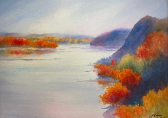 Watching the River Run Reproduction by JoAnne Hauser Warren