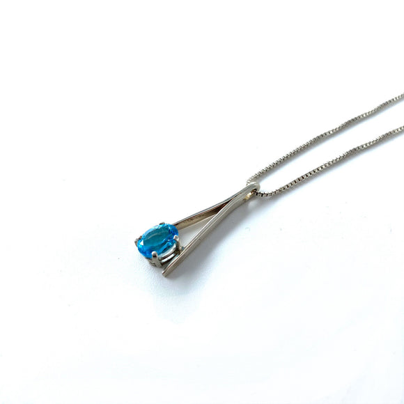 Swiss Blue Topaz Necklace by Margie Magnuson