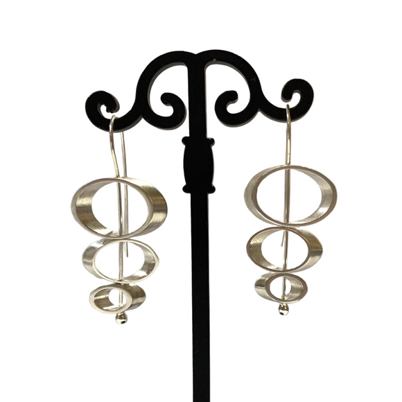 Stacked Spinner Earrings - Ovals by Kenneth Pillsworth