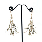 Boa Earrings - Gold and Pyrite by Zuzko Jewelry